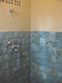 Stone wall shower